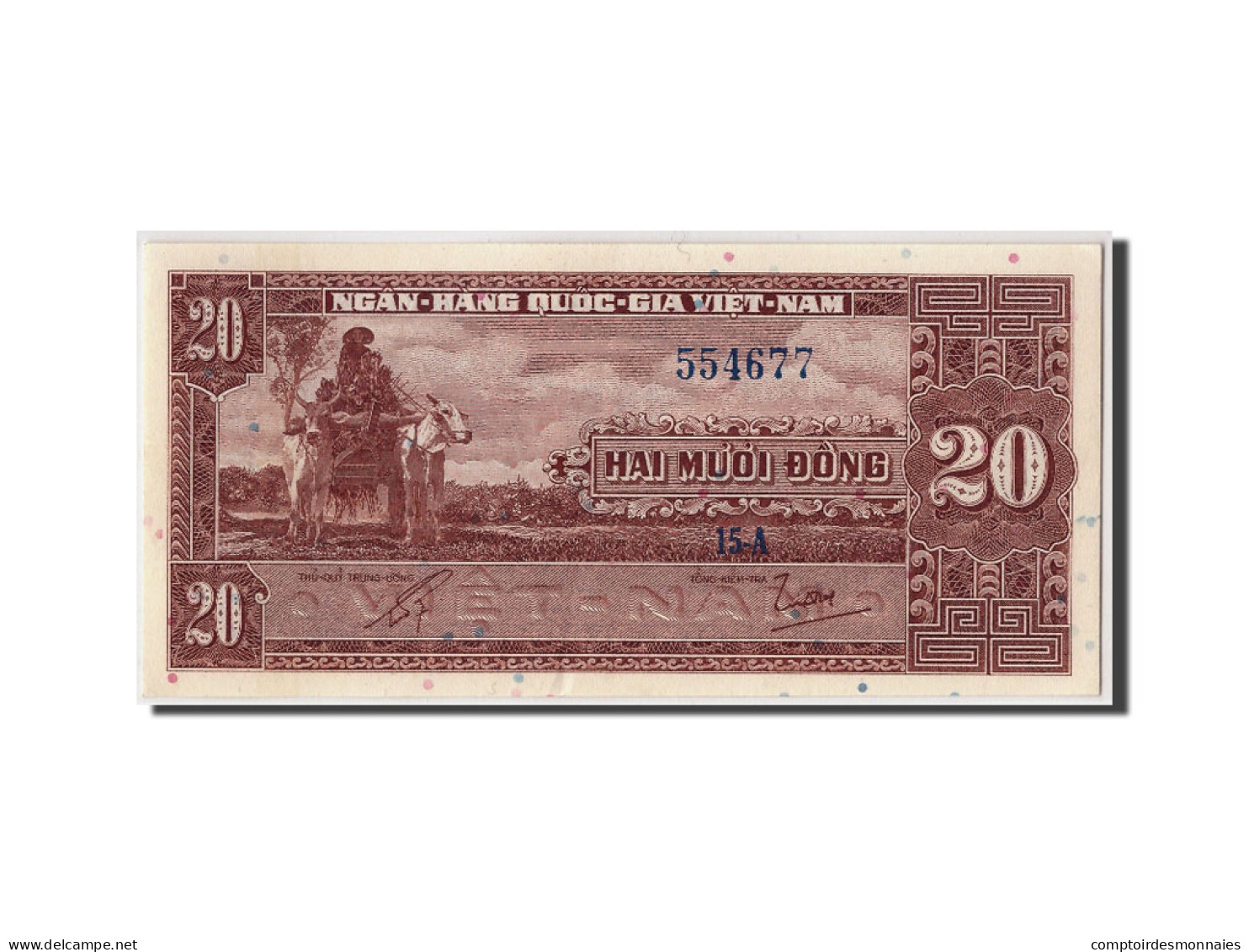 Billet, South Viet Nam, 20 Dông, Undated (1962), Undated, KM:6a, SPL+ - Viêt-Nam