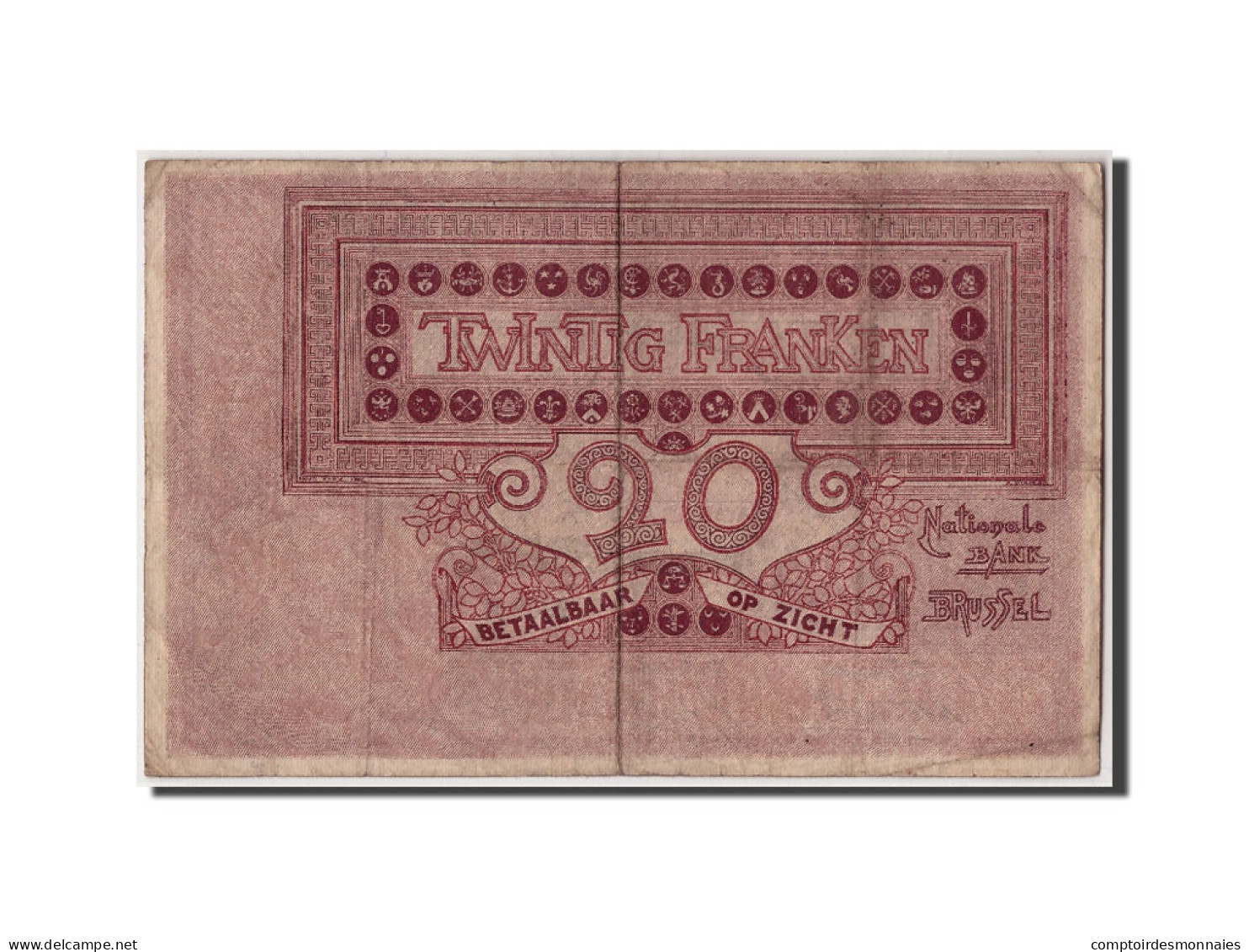 Billet, Belgique, 20 Francs, 1919, 1919-06-19, KM:67, TB+ - 5-10-20-25 Franchi