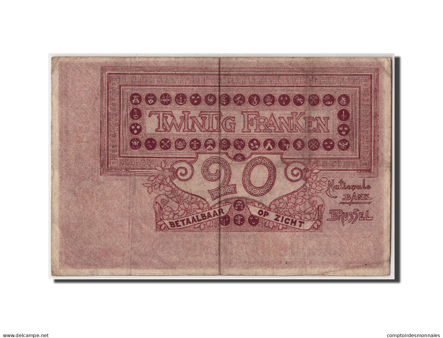 Billet, Belgique, 20 Francs, 1919, 1919-06-19, KM:67, TB+ - 5-10-20-25 Francs