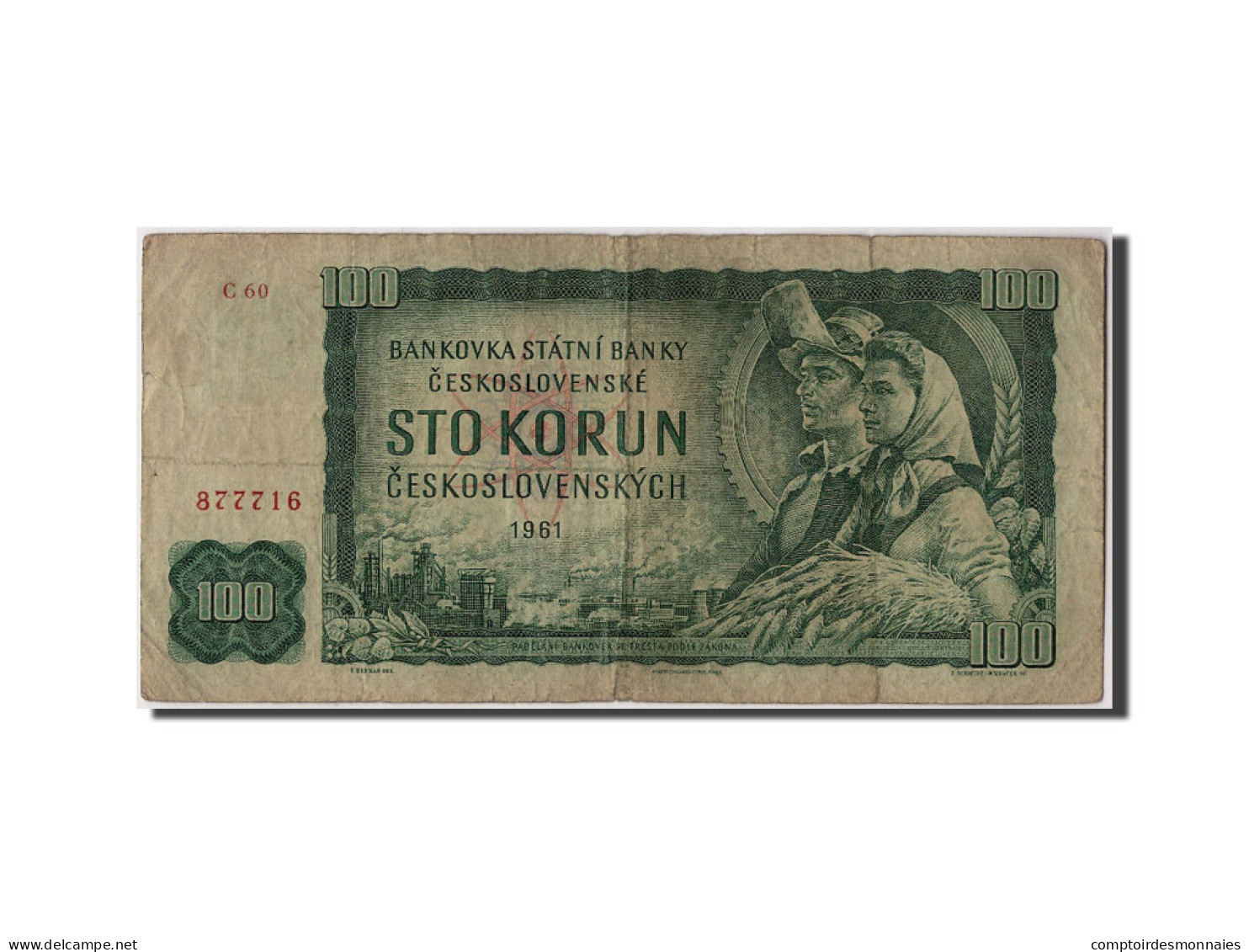 Billet, Tchécoslovaquie, 100 Korun, 1961, Undated, KM:91a, TB - Checoslovaquia