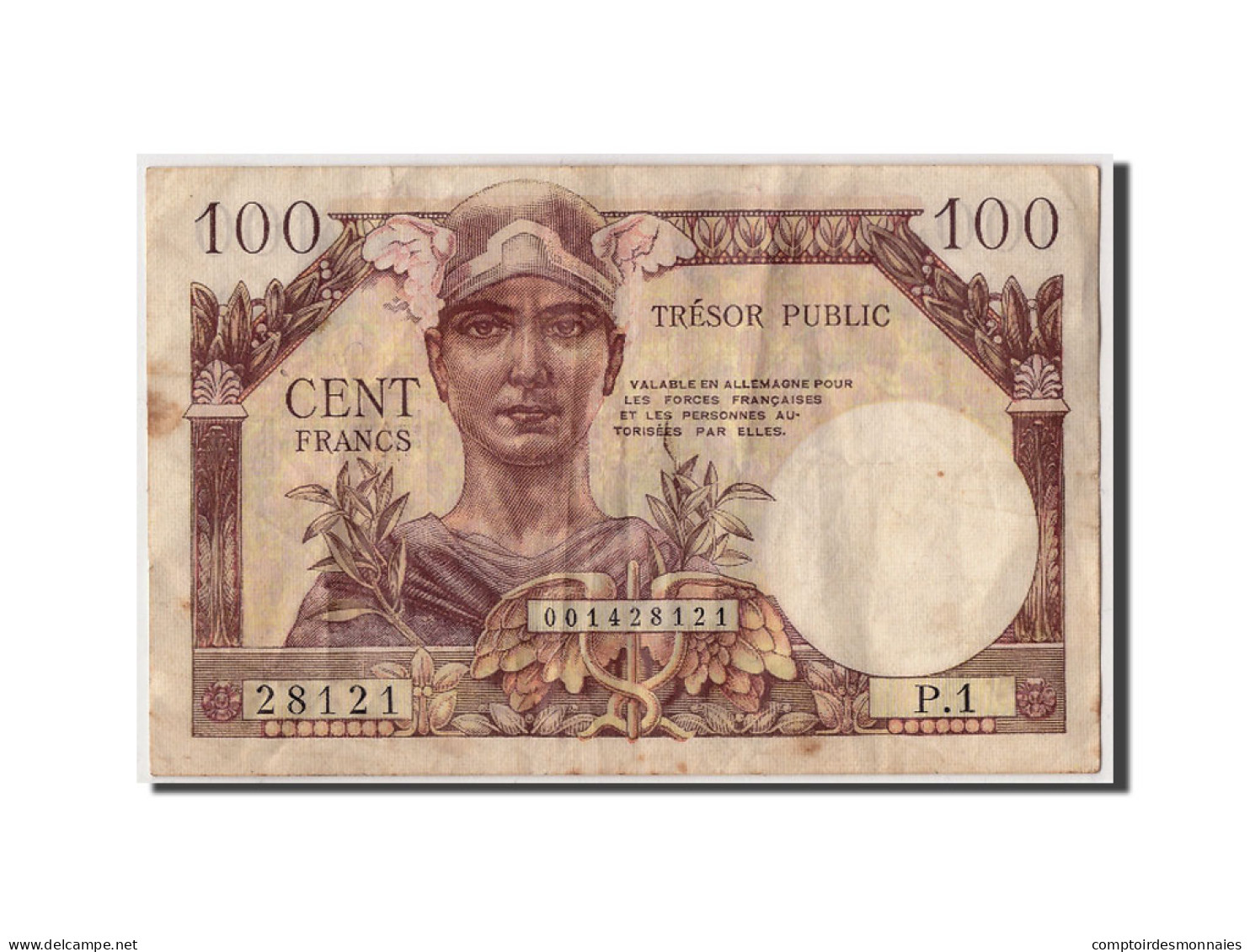 Billet, France, 100 Francs, 1955-1963 Treasury, Undated (1955), Undated, TB+ - 1955-1963 Tesoro Público