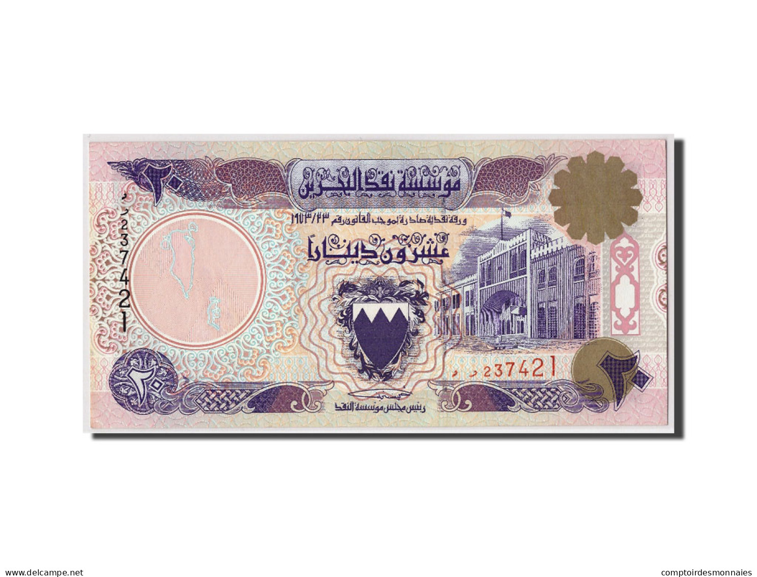 Billet, Bahrain, 20 Dinars, L.1973, KM:16, SPL - Bahreïn