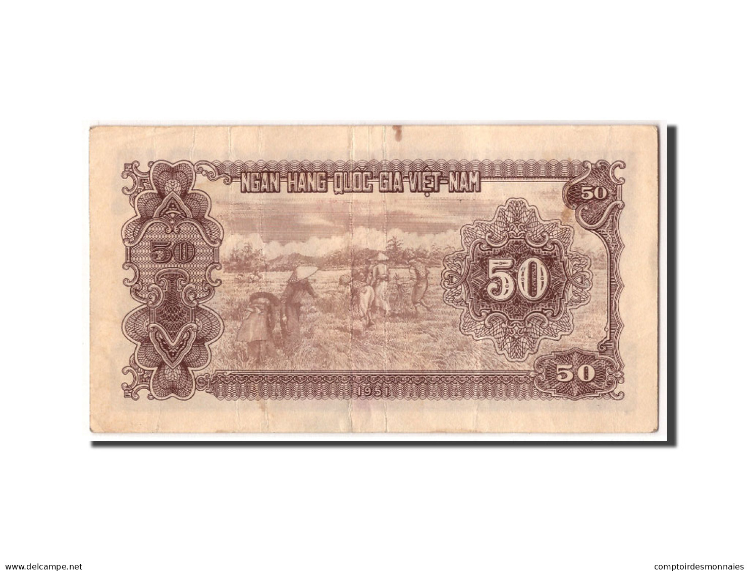 Billet, Viet Nam, 50 D<ox>ng, 1951, KM:61b, TB+ - Vietnam