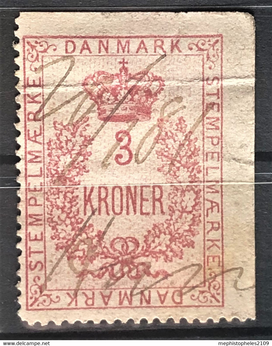 DENMARK - Canceled - Fiscal 3Kr - Revenue Stamps