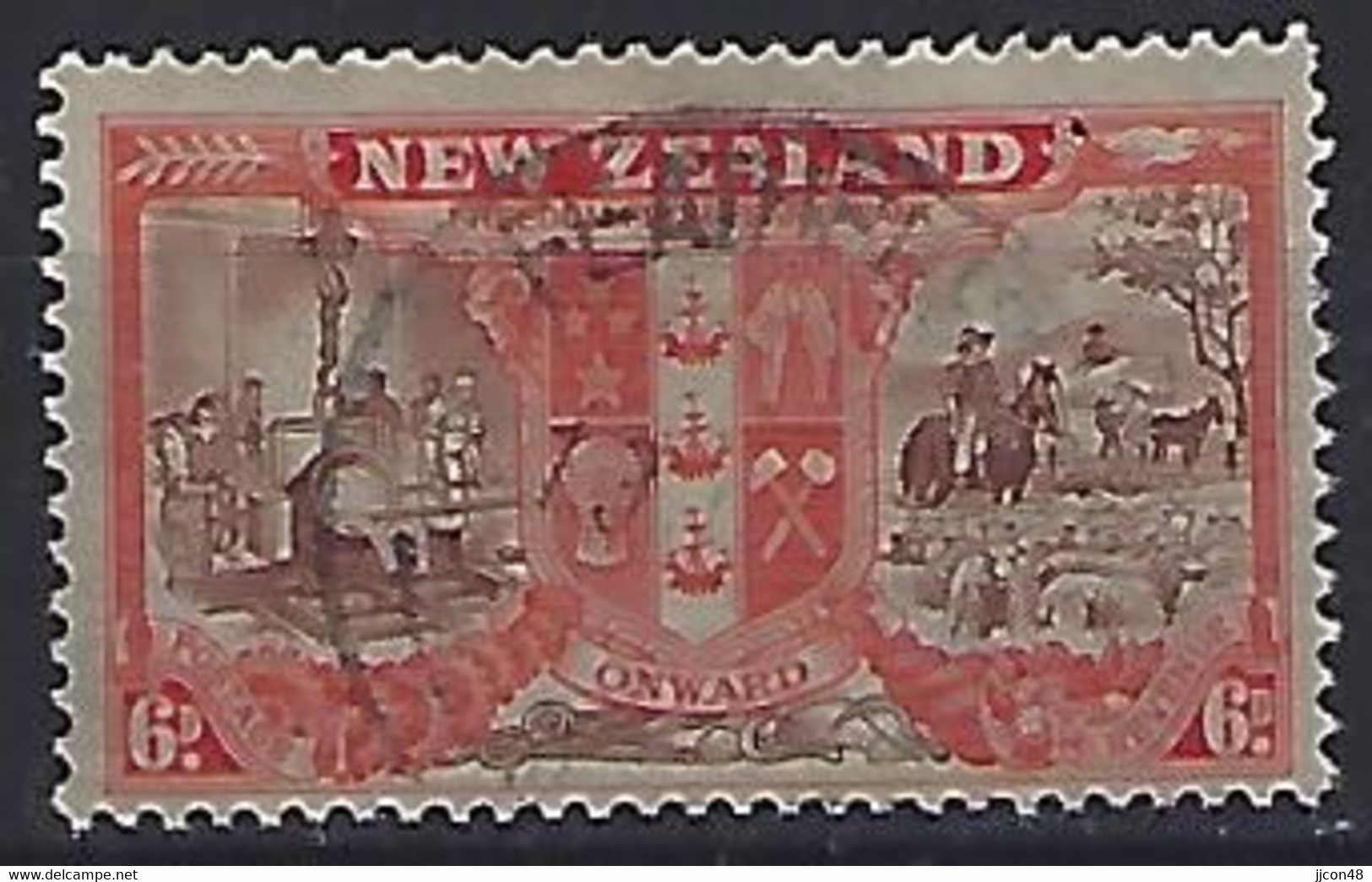 New Zealand 1946  Peace  6d  (o) SG.674 - Gebraucht