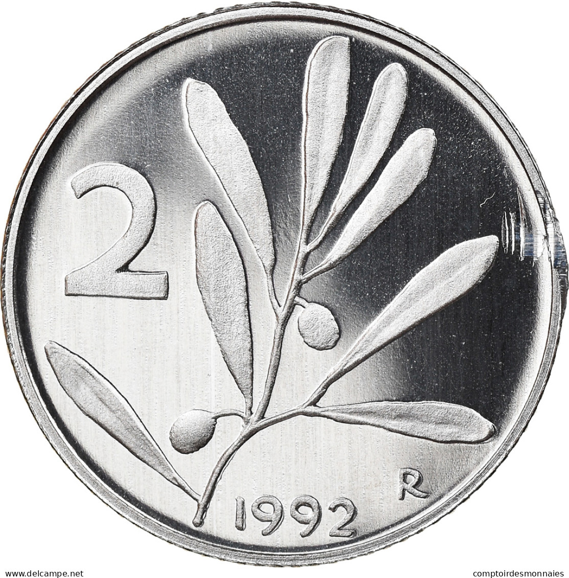 Monnaie, Italie, 2 Lire, 1992, Rome, Proof, FDC, Aluminium, KM:94 - 2 Liras