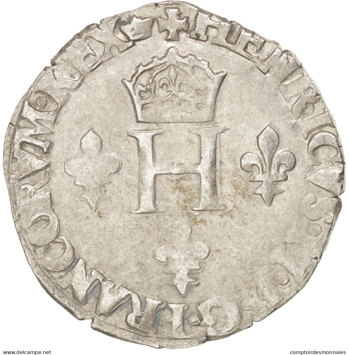 Monnaie, France, Demi Gros De Nesle, 1551, Paris, TB+, Argent, Sombart:4458 - 1547-1559 Henri II