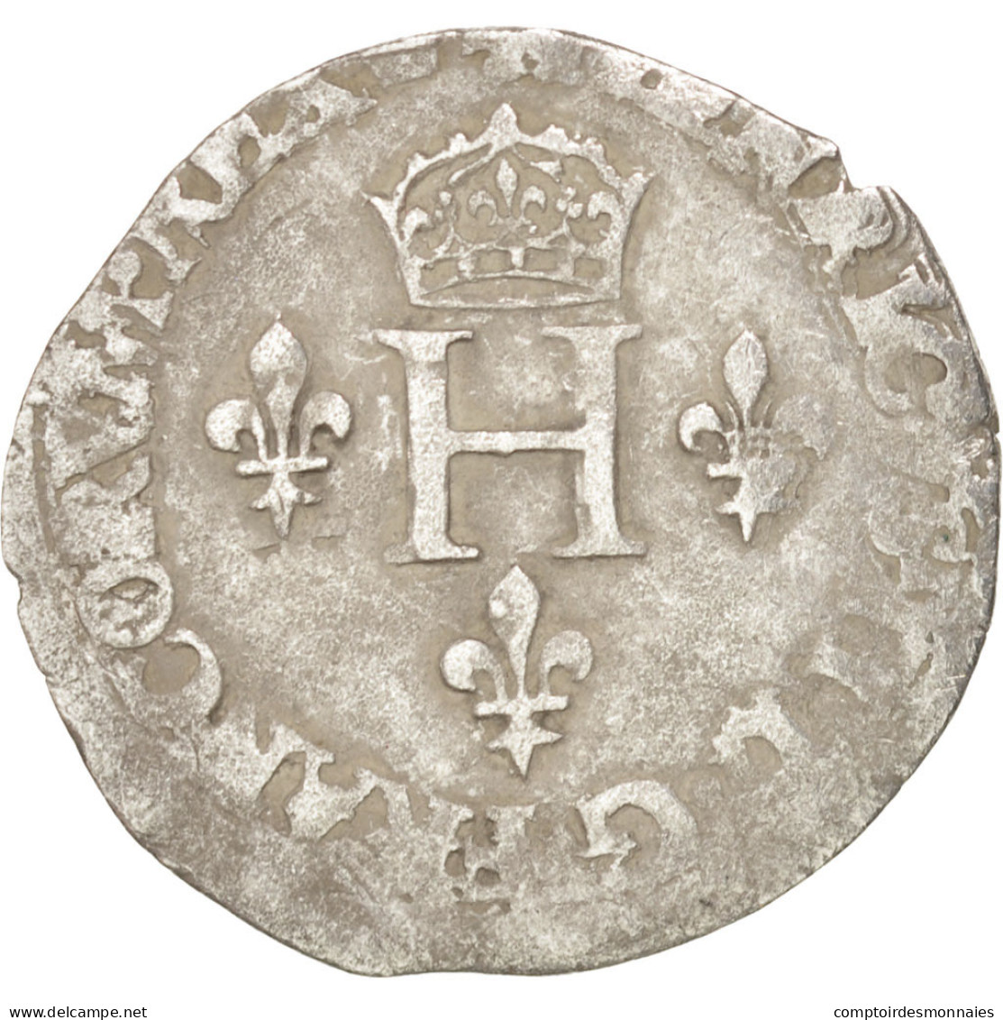 Monnaie, France, Demi Gros De Nesle, 1551, Paris, TB+, Argent, Sombart:4458 - 1547-1559 Henry II
