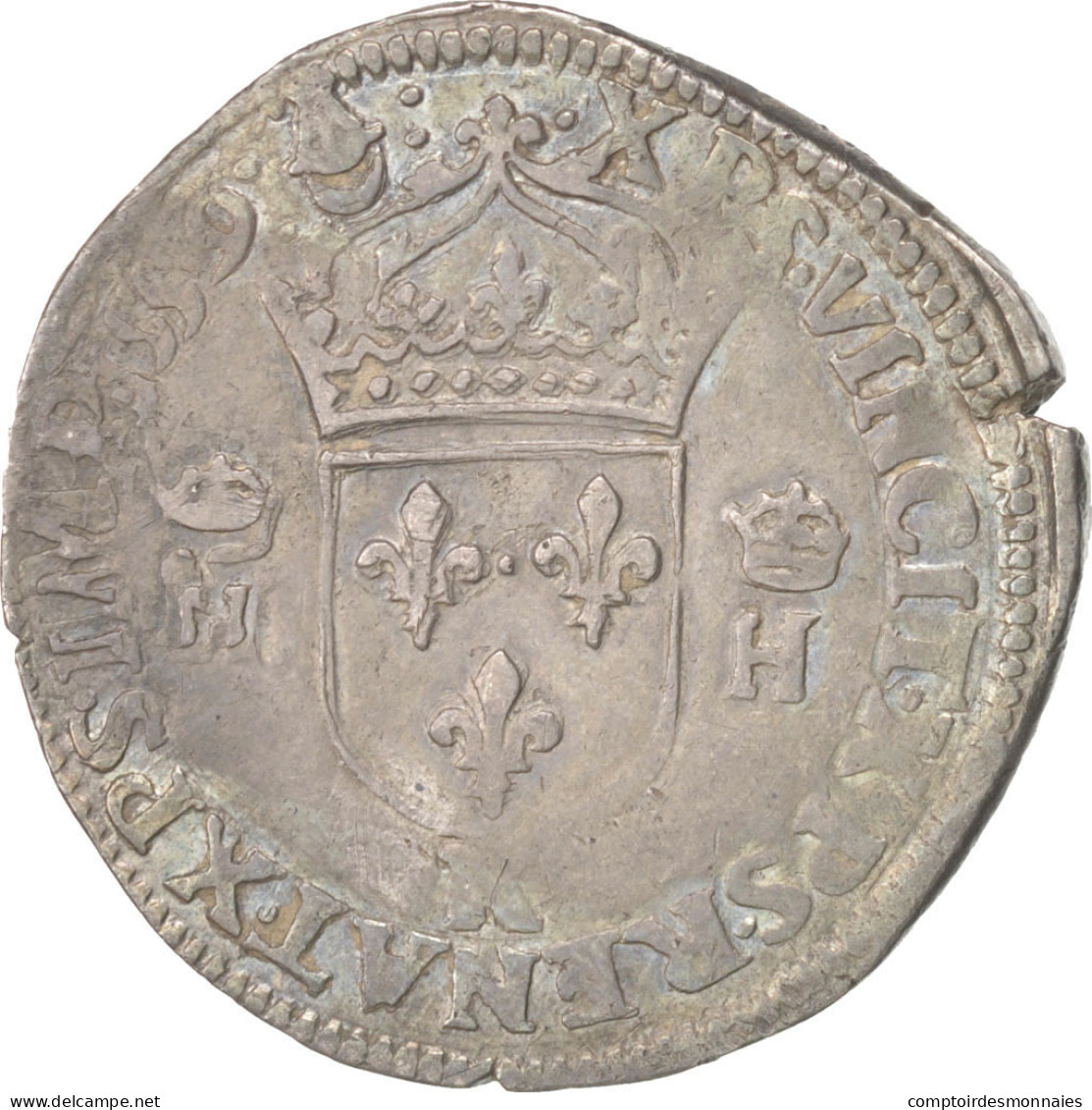 Monnaie, France, Teston, 1559, Bordeaux, TTB, Argent, Sombart:4566 - 1559-1560 Francisco II