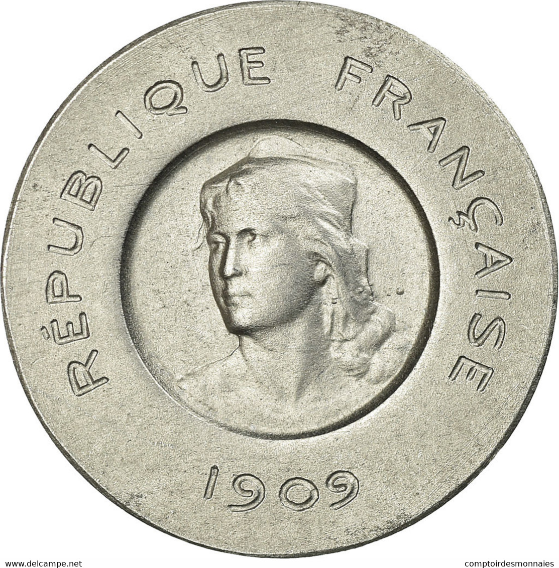 Monnaie, France, 5 Centimes, 1909, ESSAI, SPL, Aluminium, Gadoury:166 - Essais, Piéforts, épreuves & Flans Brunis