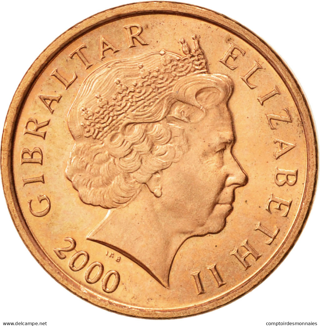 Monnaie, Gibraltar, Elizabeth II, Penny, 2000, SUP+, Copper Plated Steel, KM:773 - Gibraltar