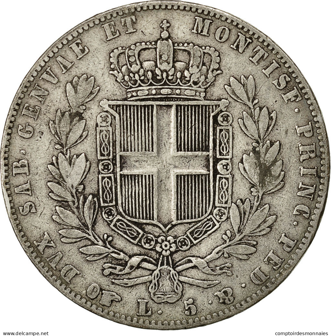 Monnaie, États Italiens, SARDINIA, Carlo Alberto, 5 Lire, 1842, Torino, TB+ - Italian Piedmont-Sardinia-Savoie