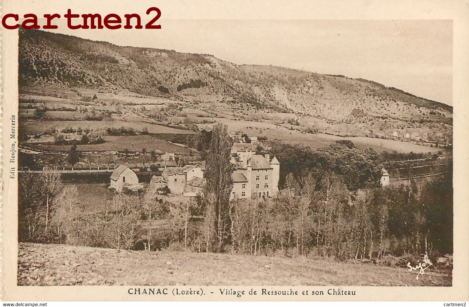 CHANAC VILLAGE DE RESSOUCHE ET SON CHATEAU 48 LOZERE - Chanac