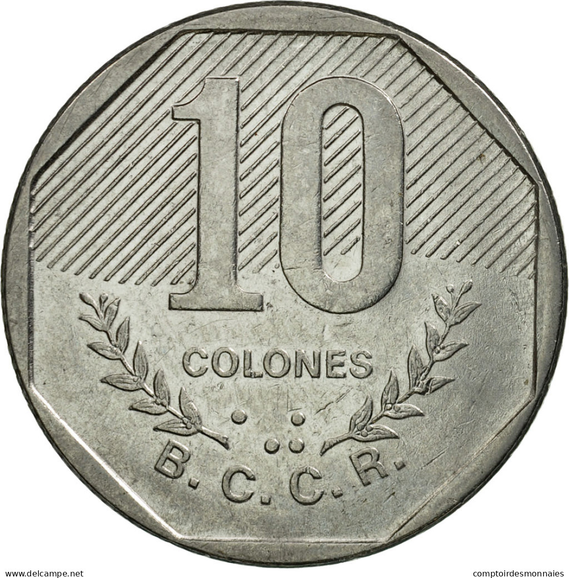 Monnaie, Costa Rica, 10 Colones, 1985, TB+, Stainless Steel, KM:215.2 - Costa Rica