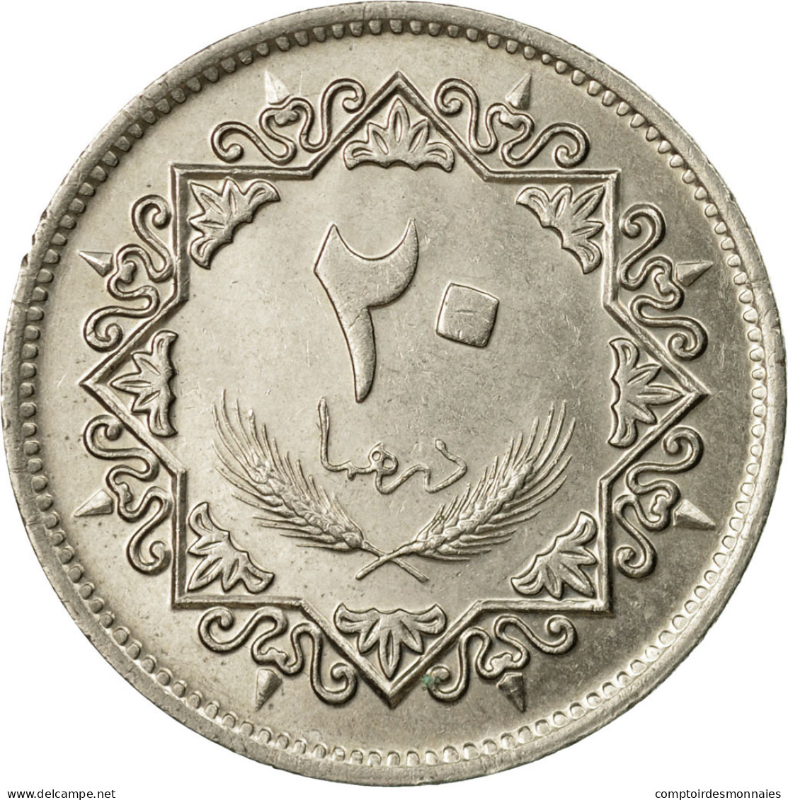 Monnaie, Libya, 20 Dirhams, 1975/AH1395, TTB, Copper-Nickel Clad Steel, KM:15 - Libyen