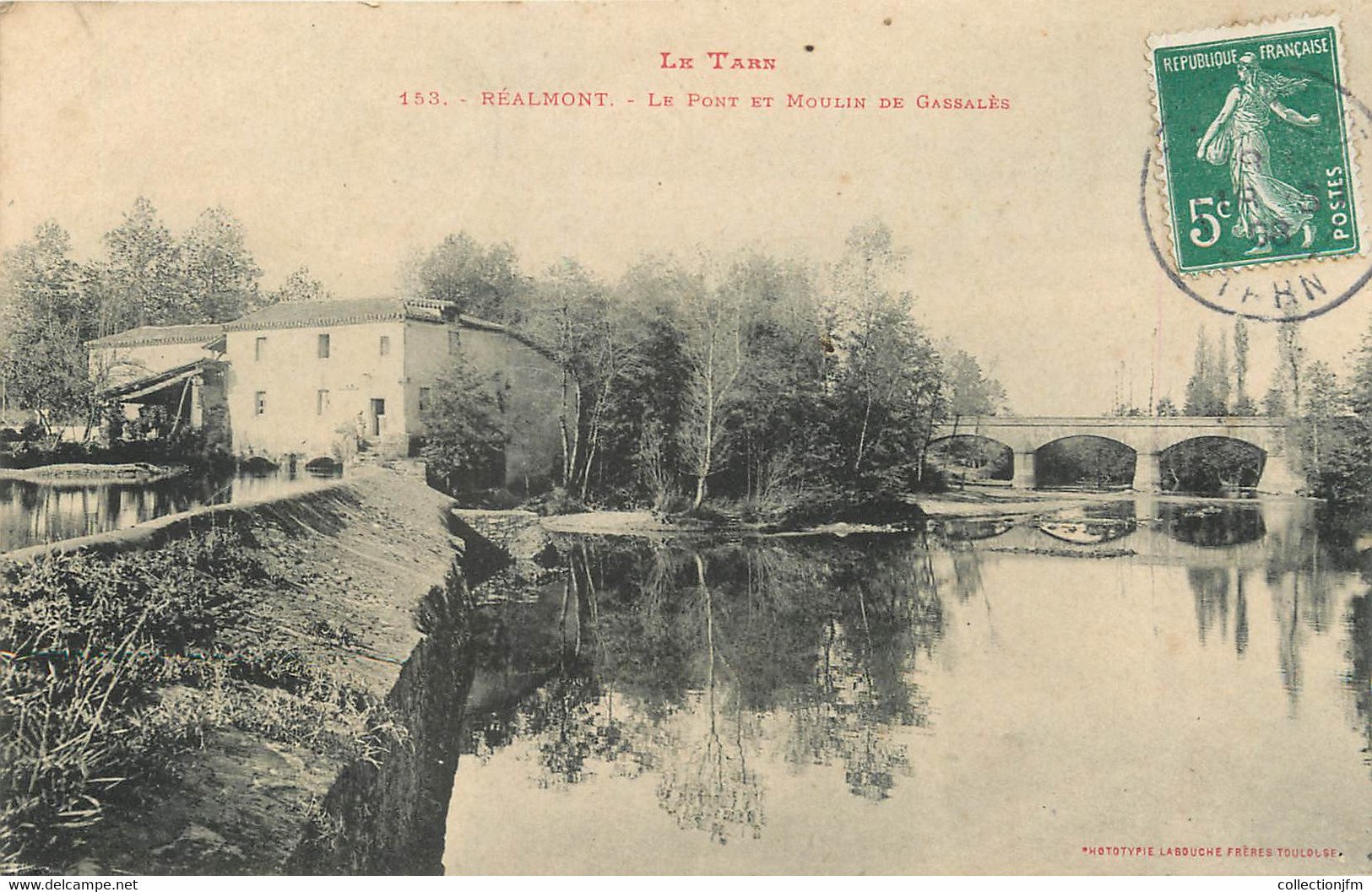 / CPA FRANCE 81 "Réalmont, Le Pont Et Moulin De Gassalès" / Ed. Labouche - Realmont