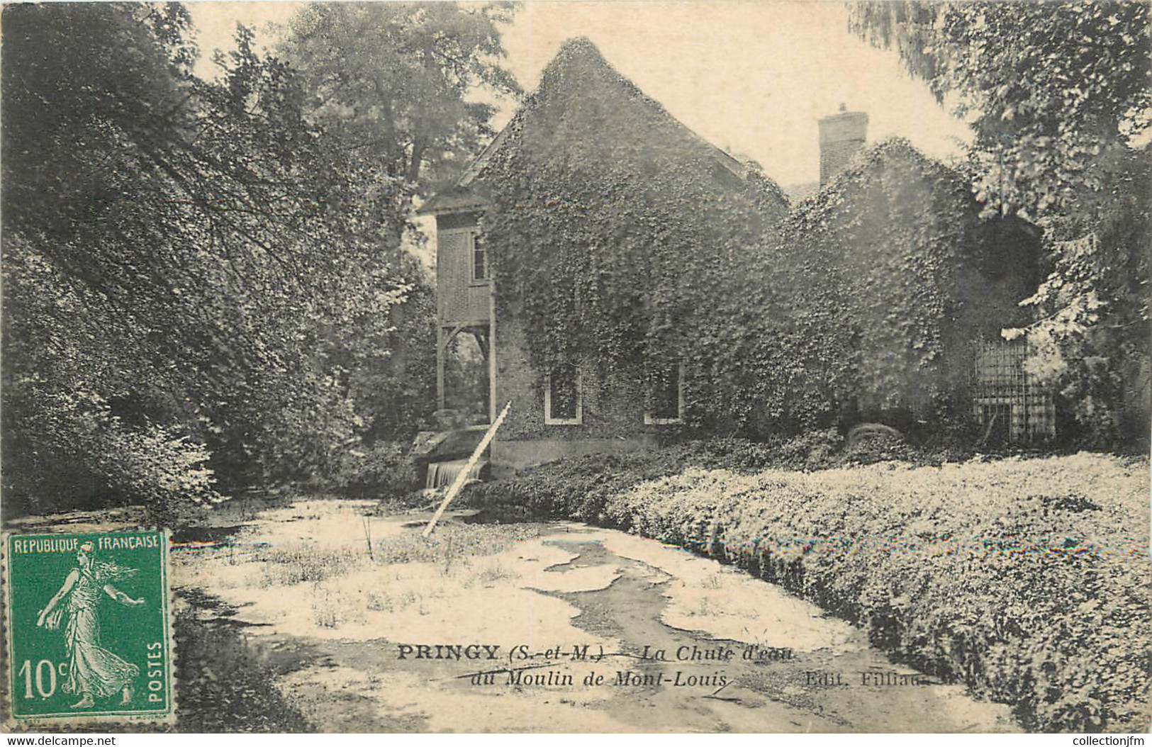 / CPA FRANCE 77 "Pringy, La Chute D'eau Du Moulin Du Mont Louis" - Roissy En Brie