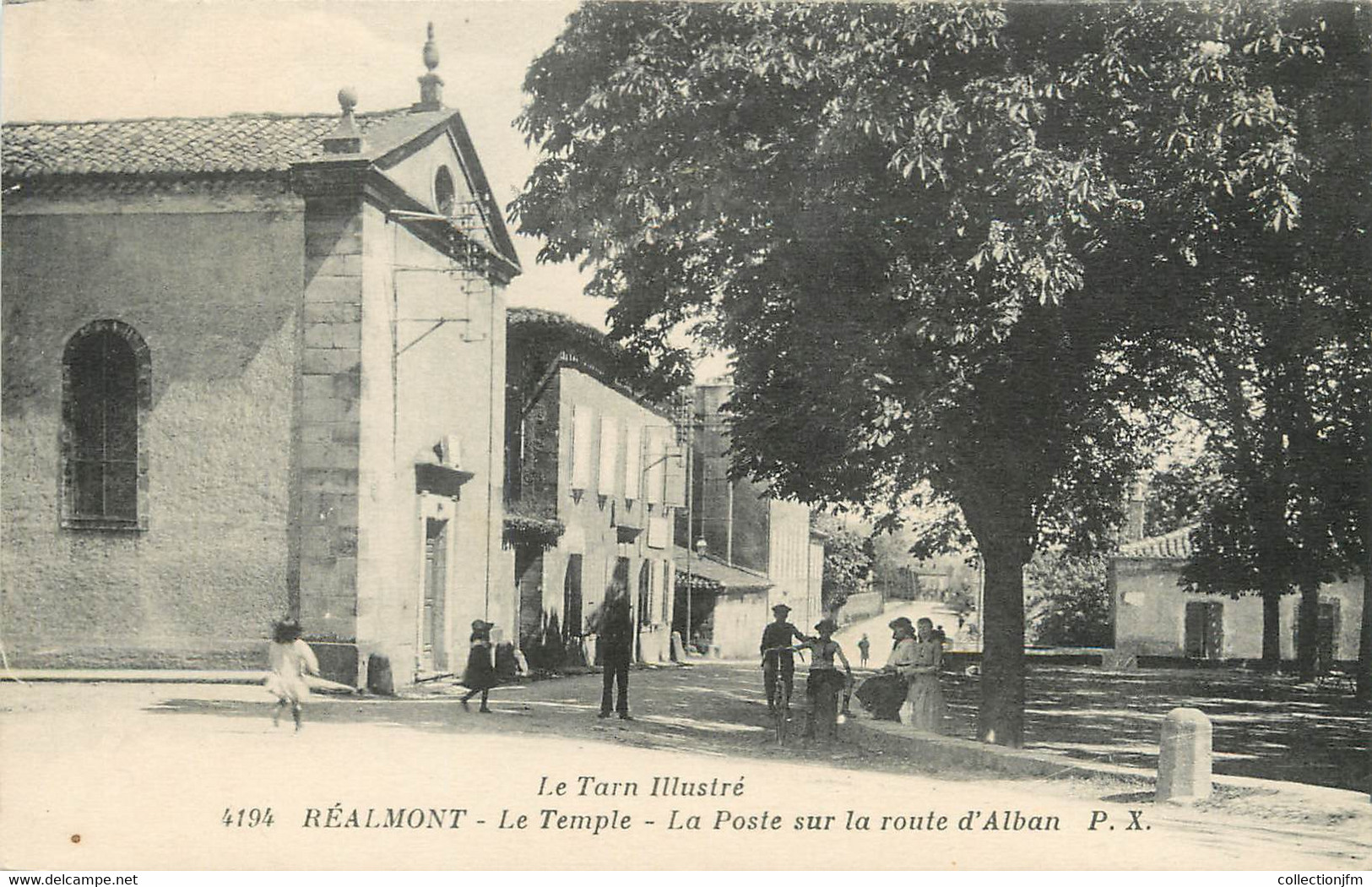 / CPA FRANCE 81 "Réalmont, Le Temple, La Poste" / Le Tarn Illustré - Realmont