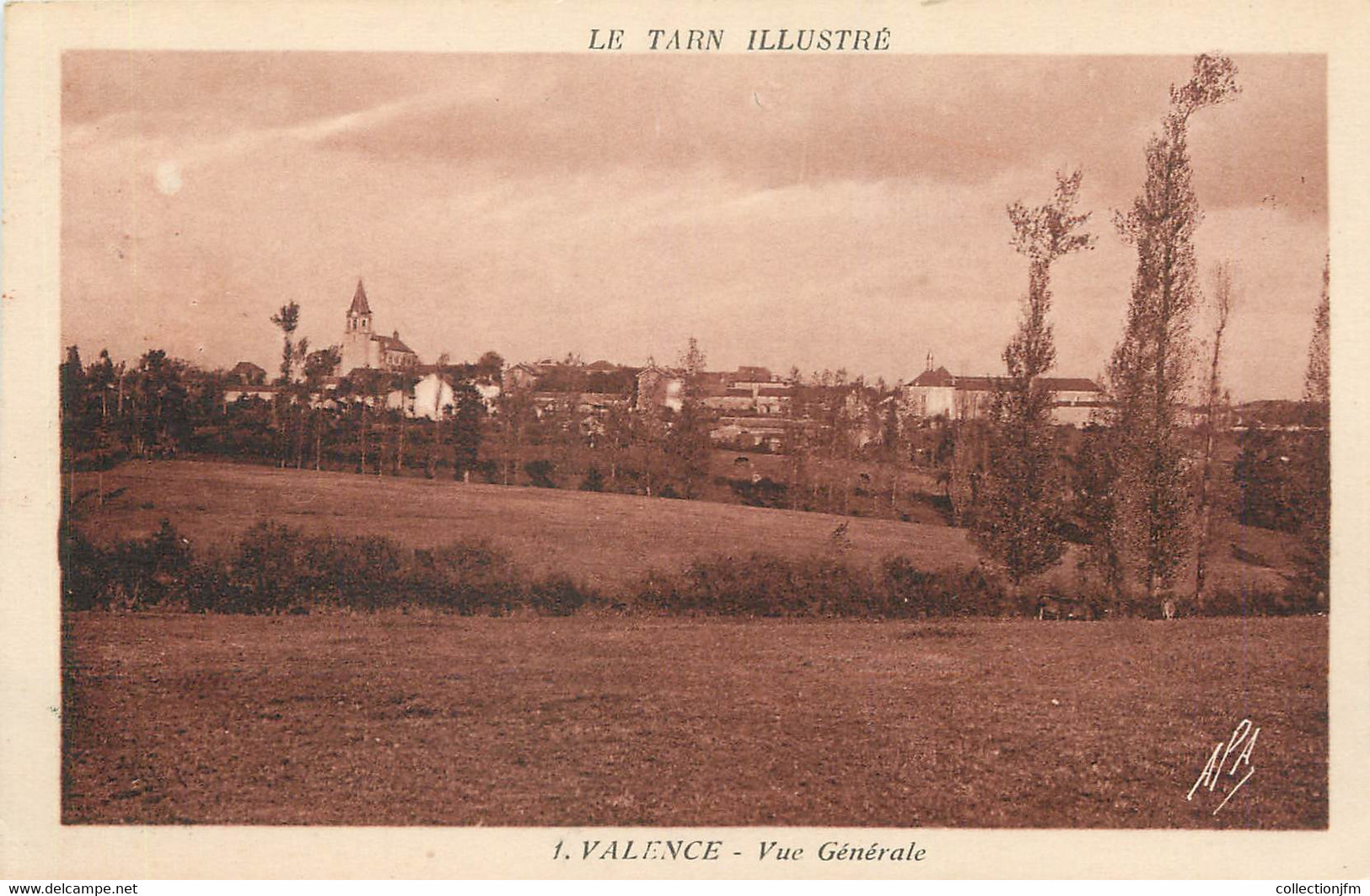 / CPA FRANCE 81 "Valence, Vue Générale" / Le Tarn Illustré - Valence D'Albigeois