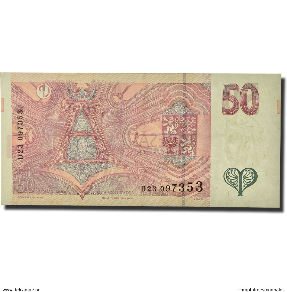 Billet, République Tchèque, 50 Korun, 1993, KM:4a, TTB - Tsjechië