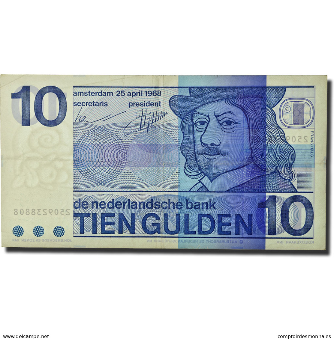 Billet, Pays-Bas, 10 Gulden, 1968, 1968-04-25, KM:91a, TB - 10 Gulden