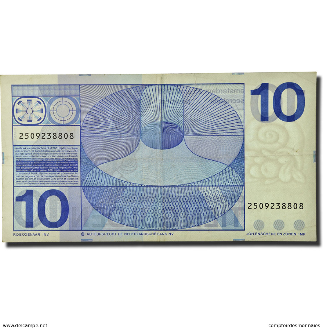 Billet, Pays-Bas, 10 Gulden, 1968, 1968-04-25, KM:91a, TB - 10 Gulden