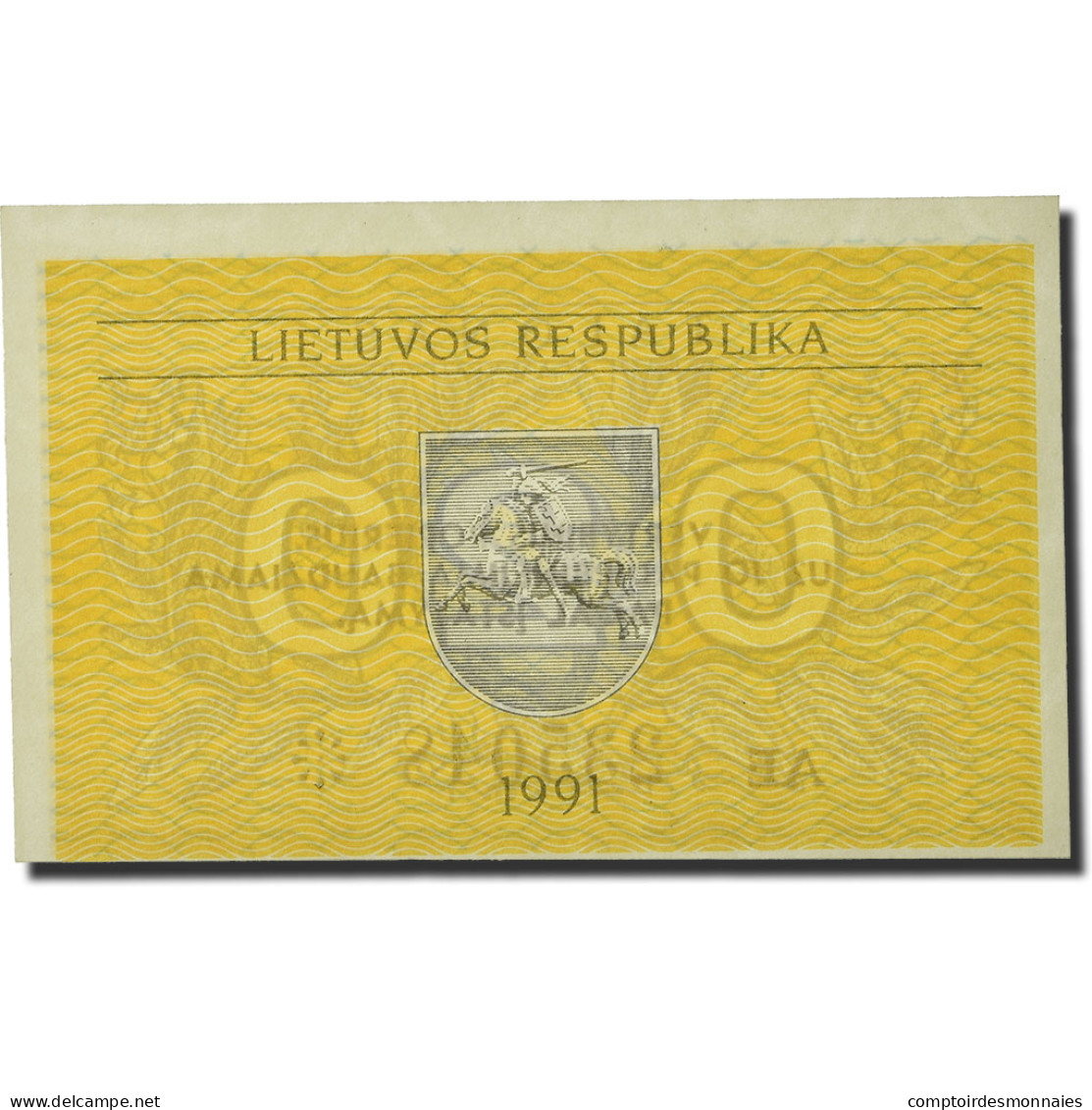 Billet, Lithuania, 0.20 Talonas, 1991, KM:30, NEUF - Lettland