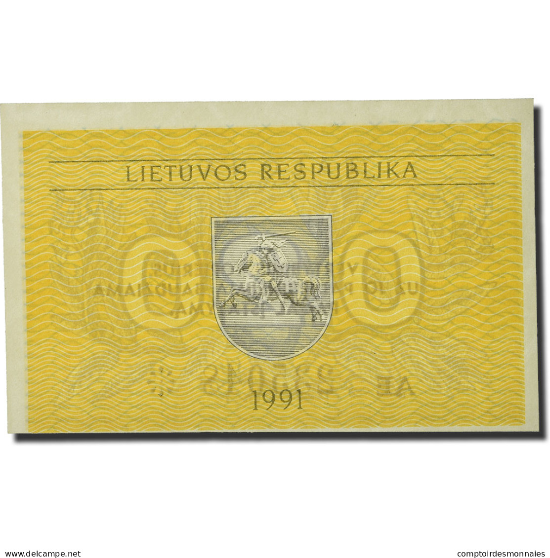 Billet, Lithuania, 0.20 Talonas, 1991, KM:30, NEUF - Letland