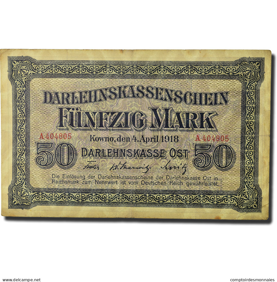 Billet, Allemagne, 50 Mark, 1918, 1918-04-04, KM:R132, TB - 50 Mark