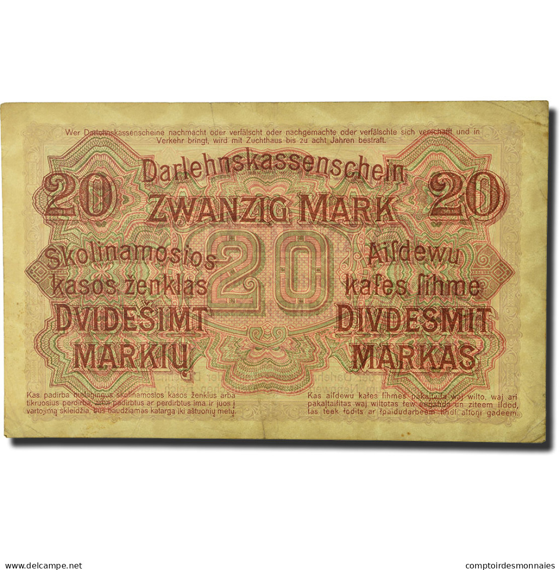 Billet, Allemagne, 20 Mark, 1918, 1918-04-04, KM:R131, TB - 20 Mark