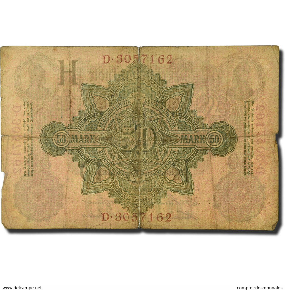 Billet, Allemagne, 50 Mark, 1910, 1910-04-21, KM:41, B+ - 50 Mark