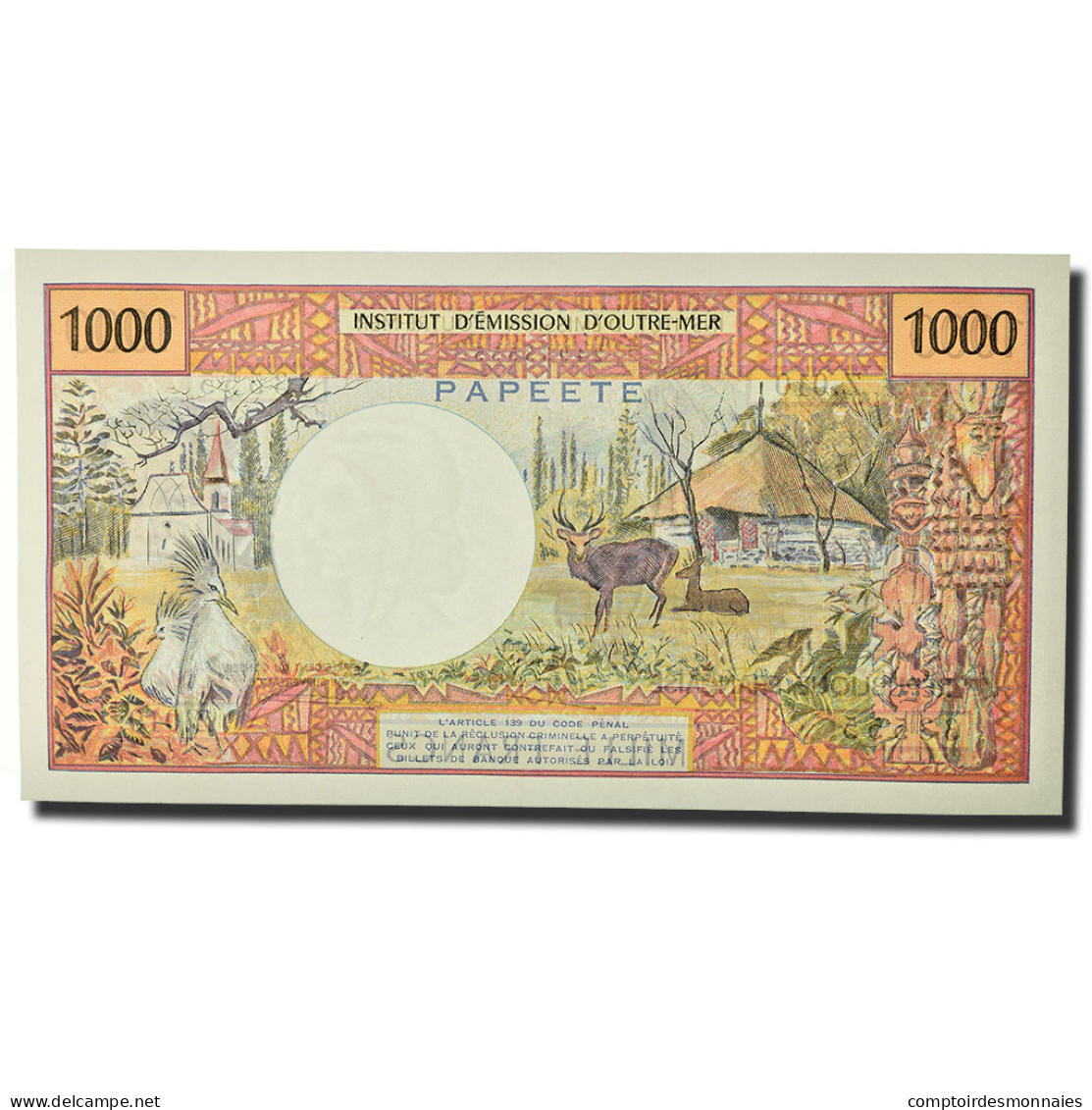 Billet, Tahiti, 1000 Francs, 1985, KM:27d, SPL+ - Papeete (French Polynesia 1914-1985)