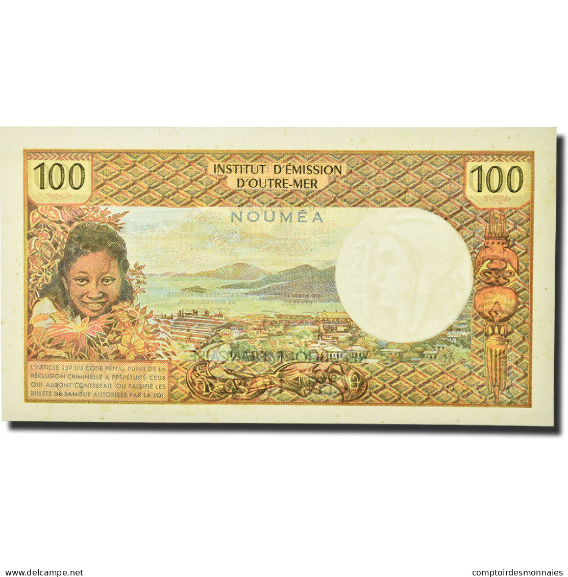 Billet, Nouvelle-Calédonie, 100 Francs, 1969, KM:63a, SUP - Papeete (French Polynesia 1914-1985)