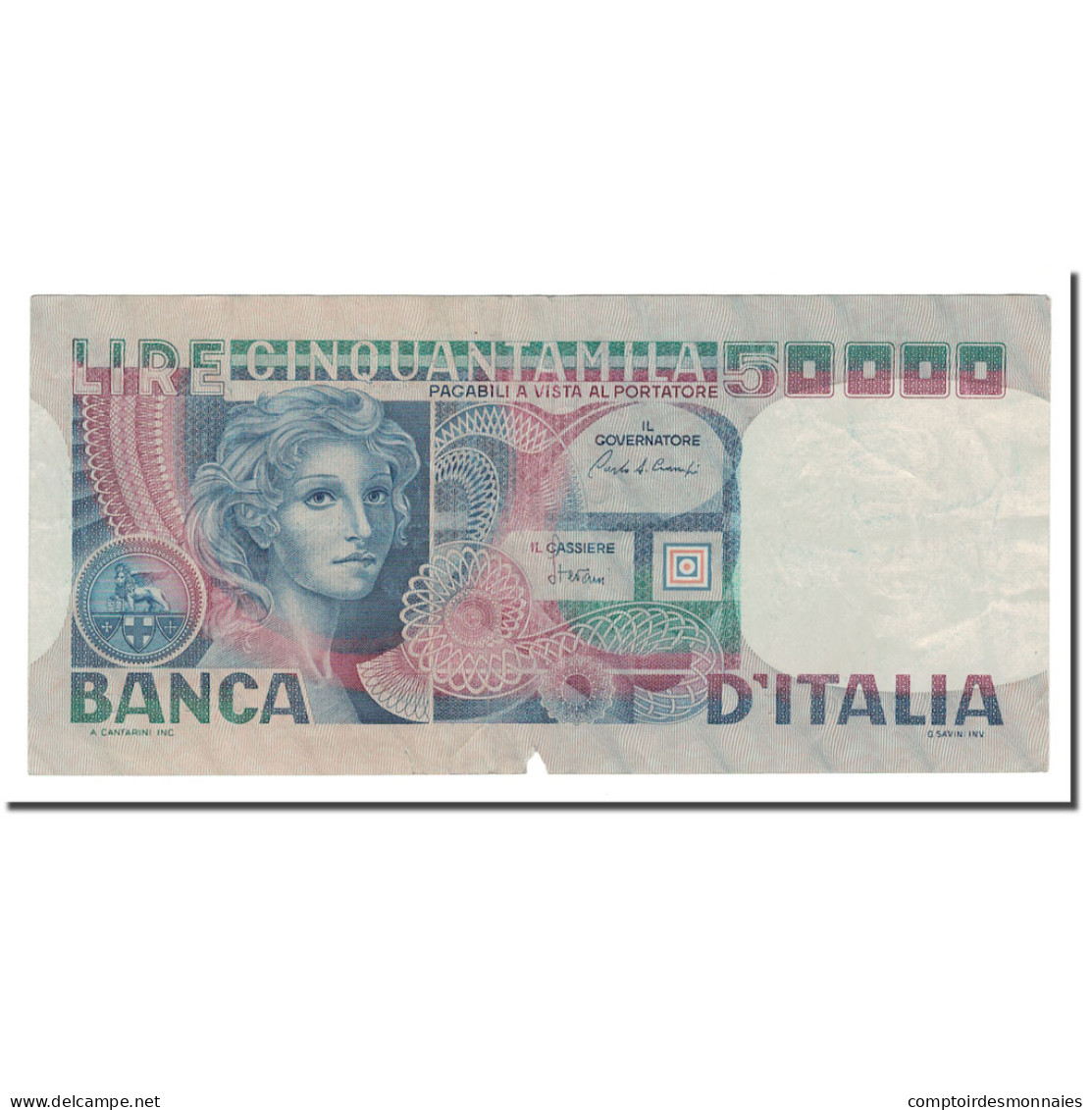 Billet, Italie, 50,000 Lire, 1980, 1980-04-11, KM:107c, TTB - 50000 Lire