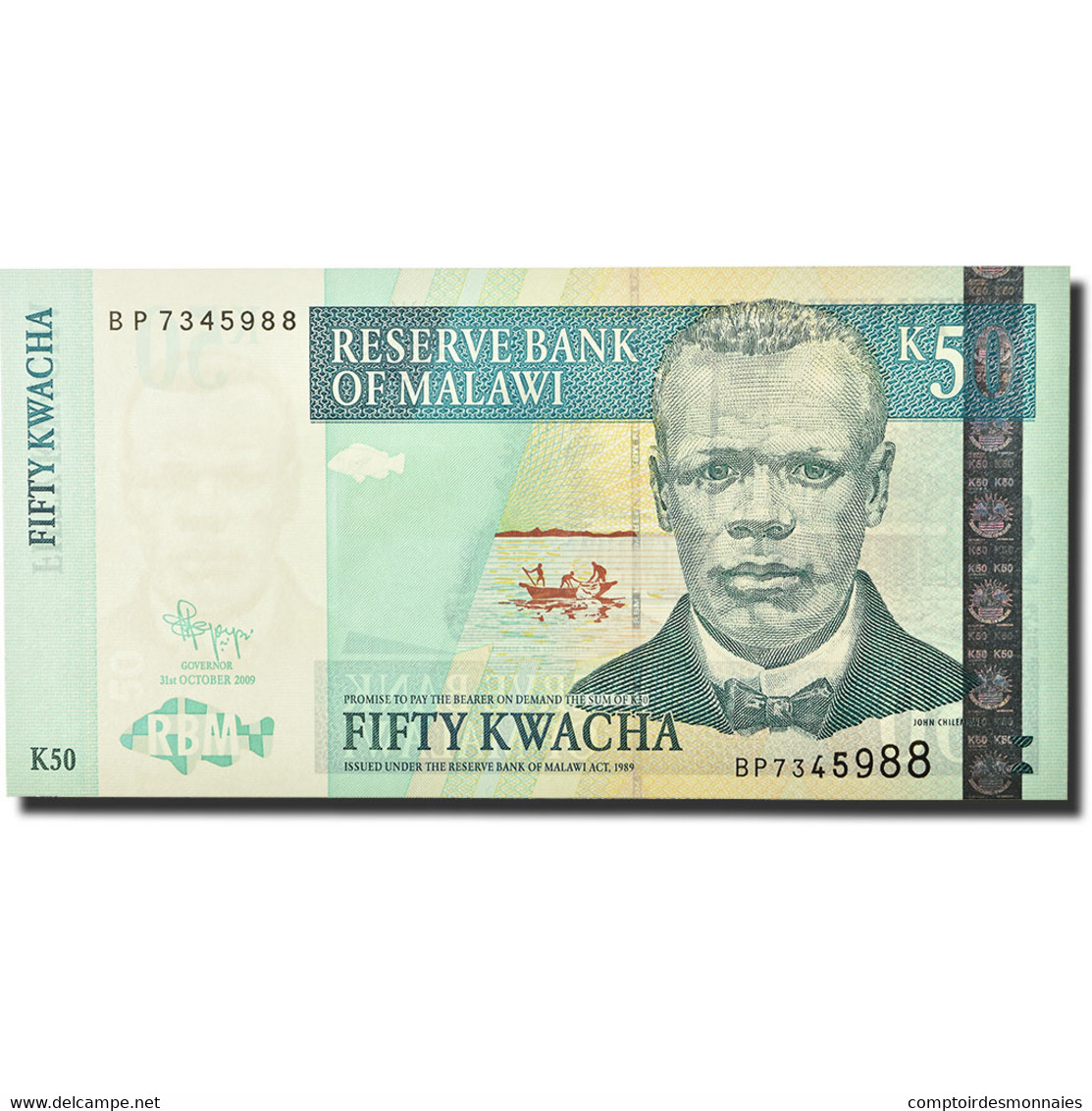 Billet, Malawi, 50 Kwacha, 2009, 2009-10-31, KM:53b, NEUF - Malawi