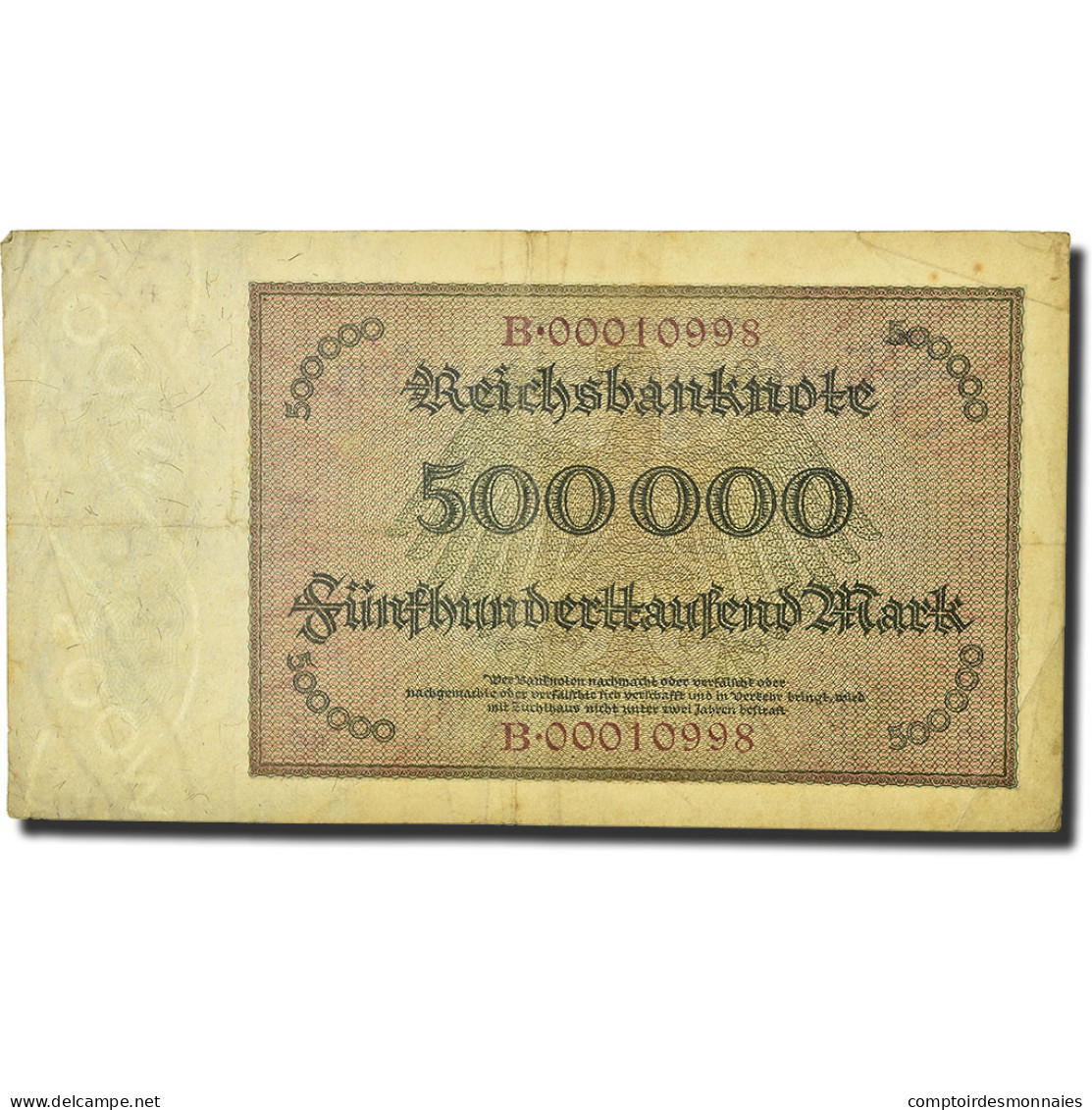 Billet, Allemagne, 500,000 Mark, 1923, 1923-05-01, KM:88a, TB - 500.000 Mark