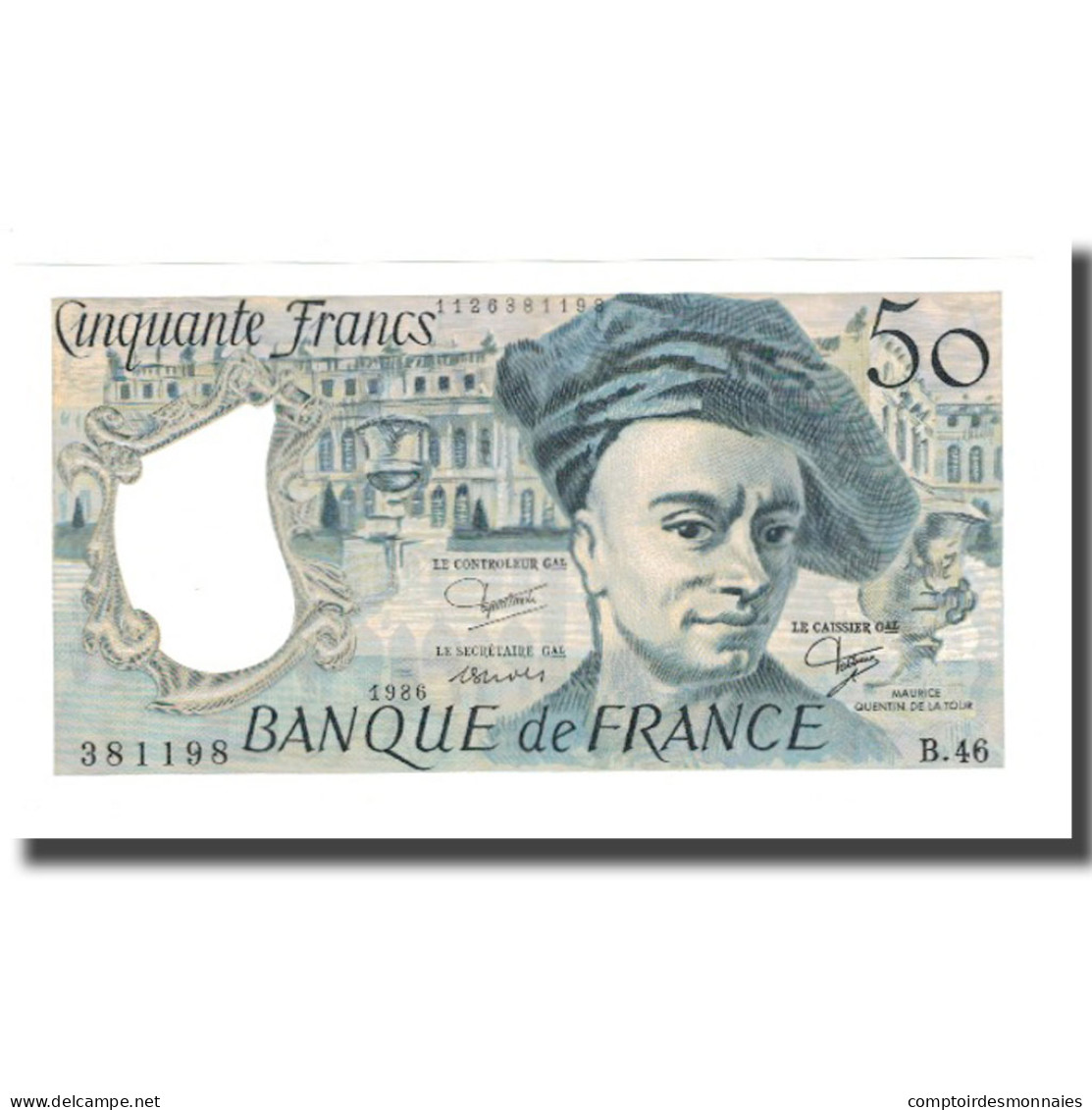 France, 50 Francs, Quentin De La Tour, 1986, NEUF, Fayette:67.12, KM:152b - 50 F 1976-1992 ''quentin De La Tour''