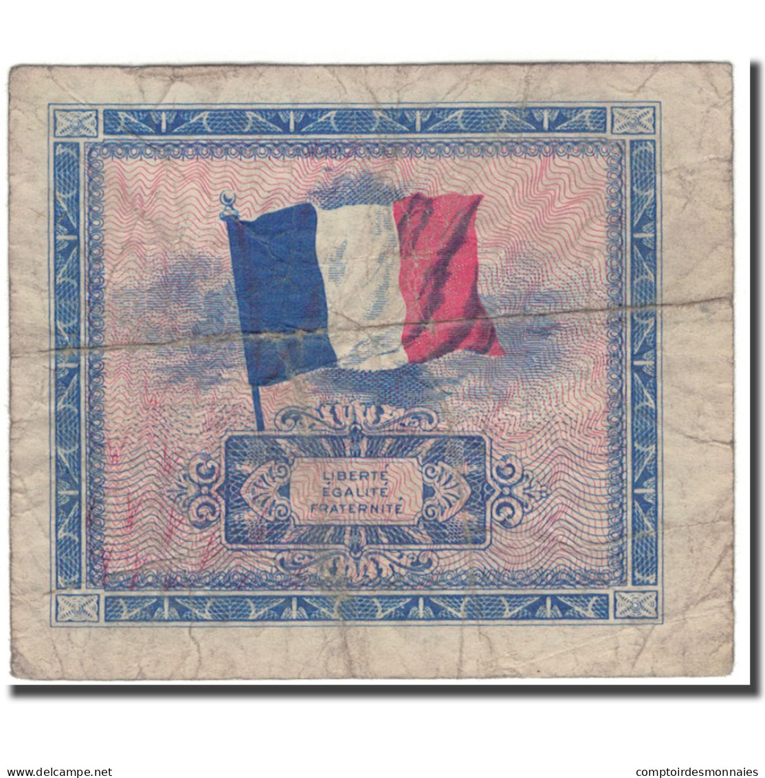 France, 2 Francs, 1944 Flag/France, 1944, B, Fayette:VF16.1, KM:114a - 1944 Drapeau/France