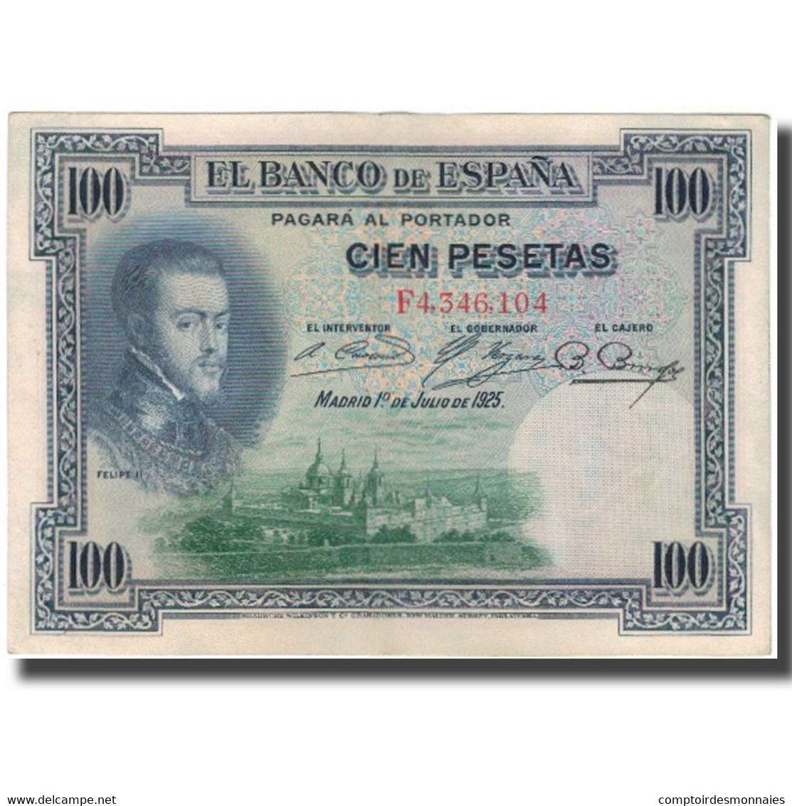 Billet, Espagne, 100 Pesetas, 1925-07-01, KM:69c, TTB - 100 Peseten