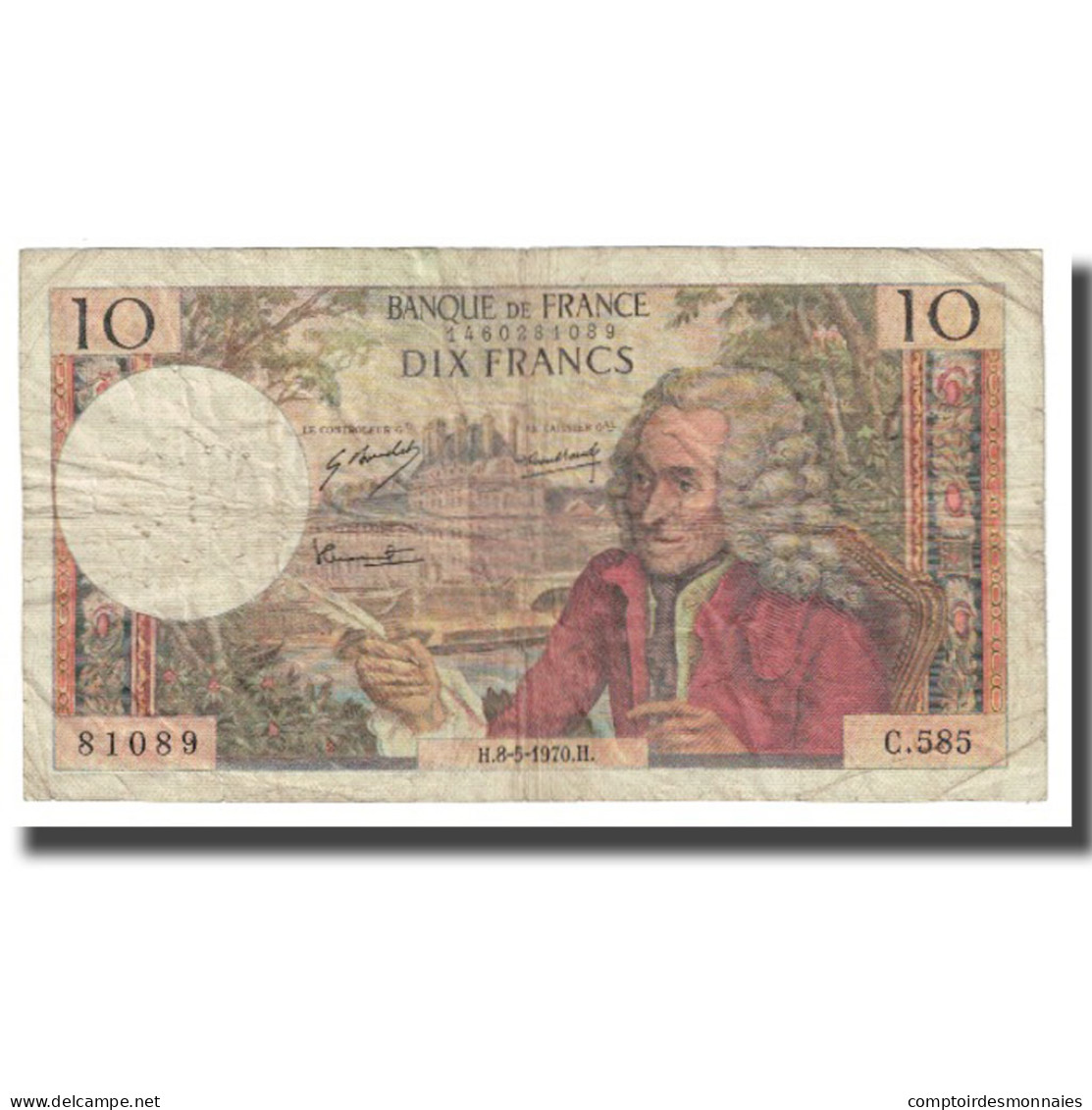 France, 10 Francs, Voltaire, 1973, R.Tondu-G.Bouchet-H.Morant, 1973-04-05, TB - 10 F 1963-1973 ''Voltaire''