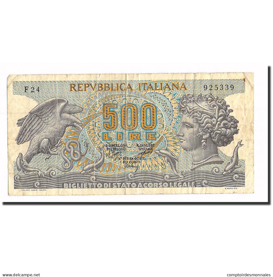 Billet, Italie, 500 Lire, 1970, 1970-02-23, KM:93a, TB - 500 Liras