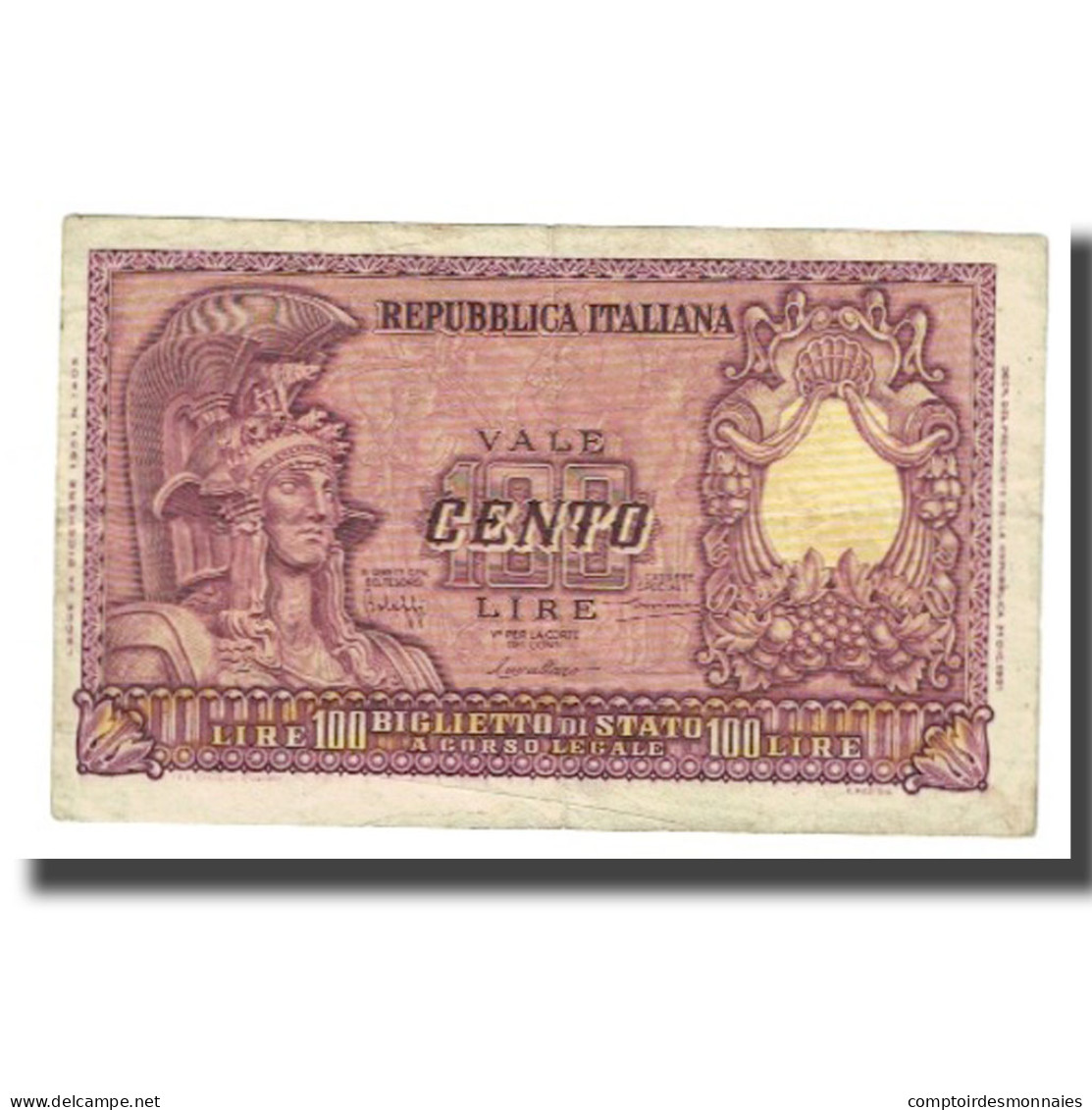 Billet, Italie, 100 Lire, 1951, 1951-10-24, KM:92a, TB - Other & Unclassified