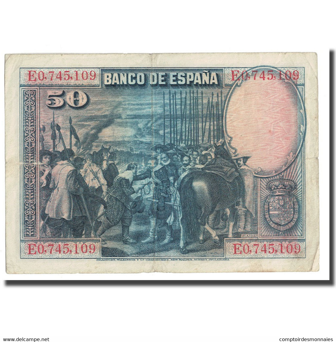 Billet, Espagne, 50 Pesetas, 1928, 1928-08-15, KM:75b, TB - 50 Pesetas
