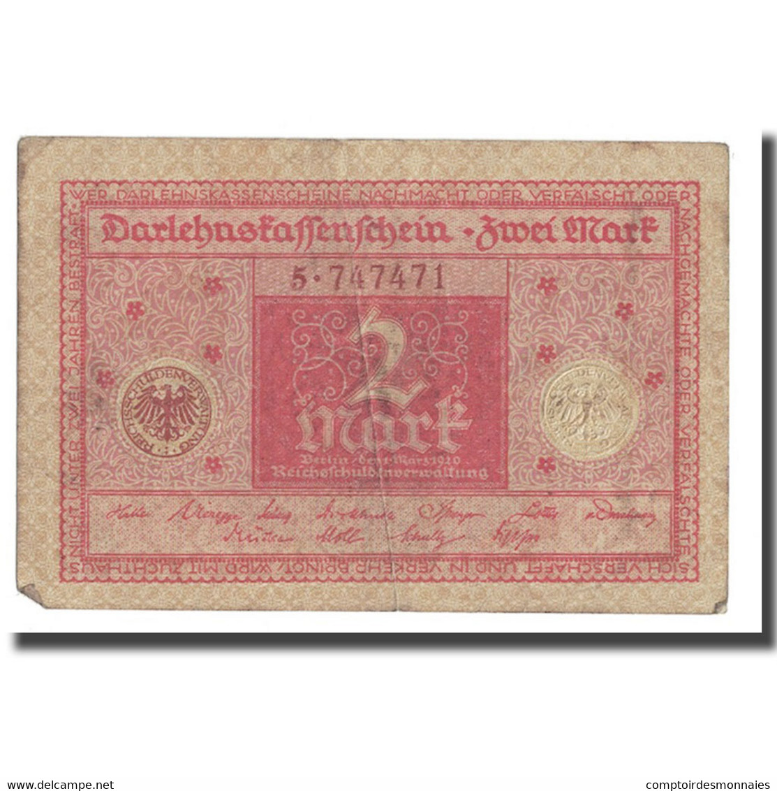 Billet, Allemagne, 2 Mark, 1920, 1920-03-01, KM:59, TB - 2 Mark