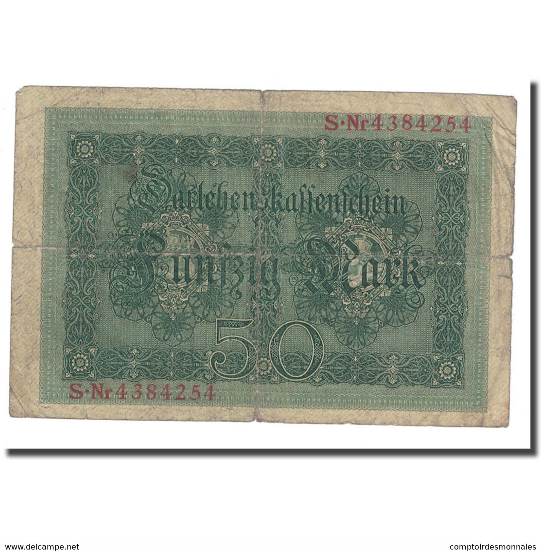 Billet, Allemagne, 50 Mark, 1914, 1914-08-05, KM:49b, B+ - 50 Mark