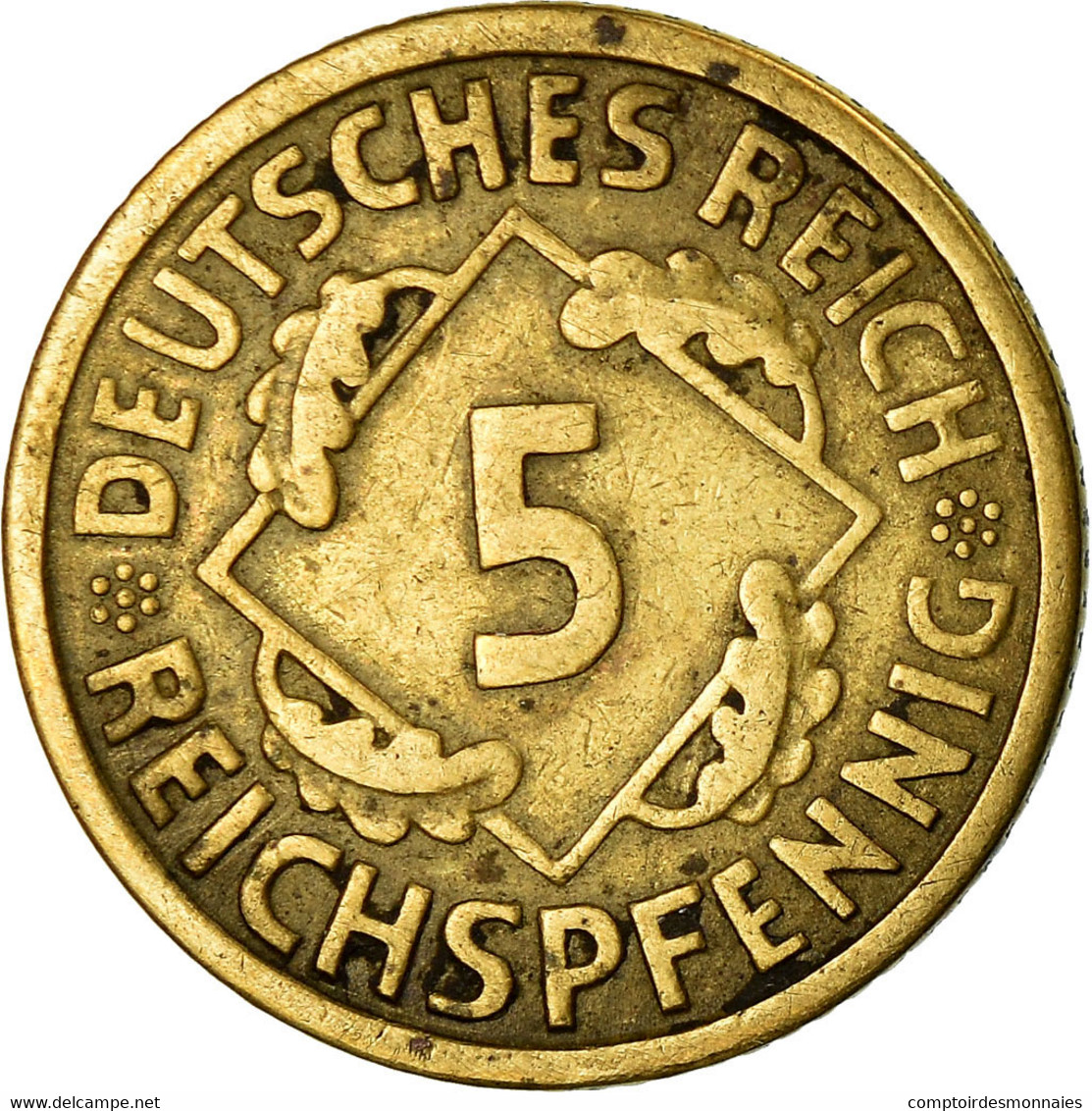 Monnaie, Allemagne, République De Weimar, 5 Reichspfennig, 1925, Berlin, TB+ - 5 Rentenpfennig & 5 Reichspfennig