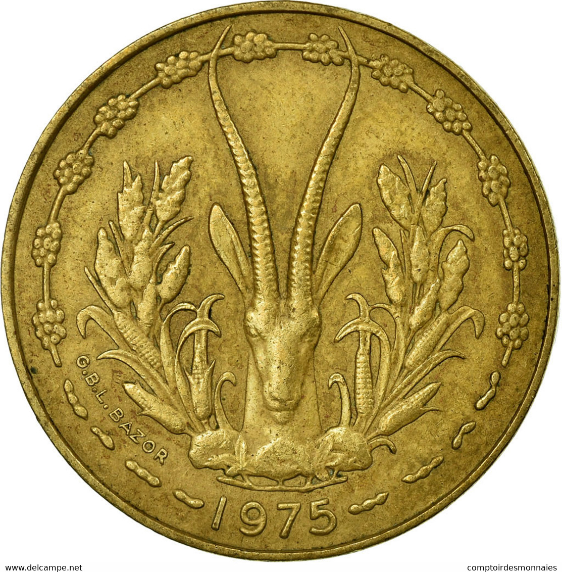 Monnaie, West African States, 10 Francs, 1975, Paris, TB+ - Côte-d'Ivoire