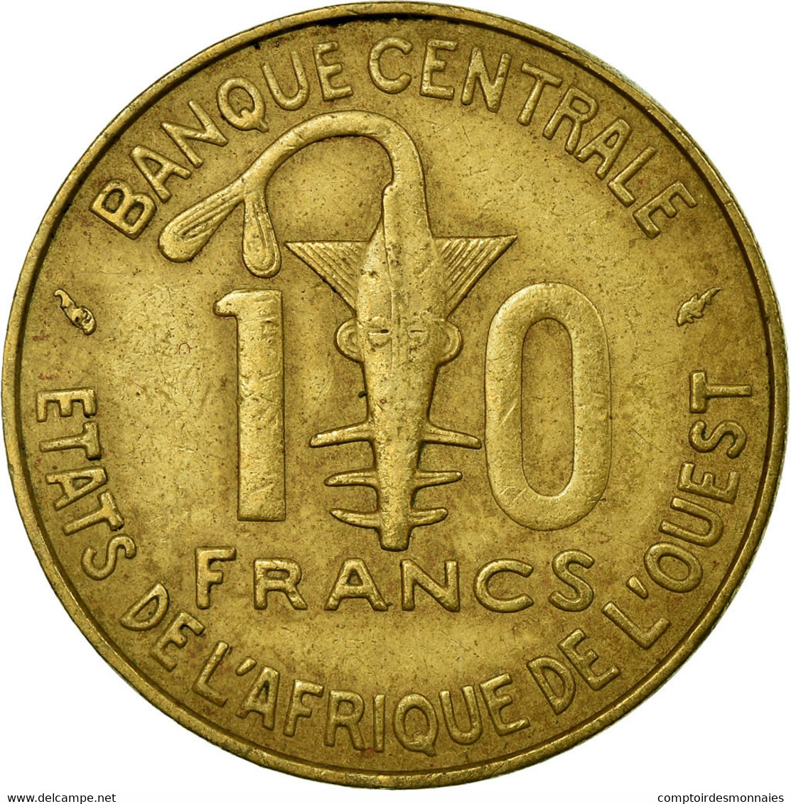 Monnaie, West African States, 10 Francs, 1975, Paris, TB+ - Costa D'Avorio