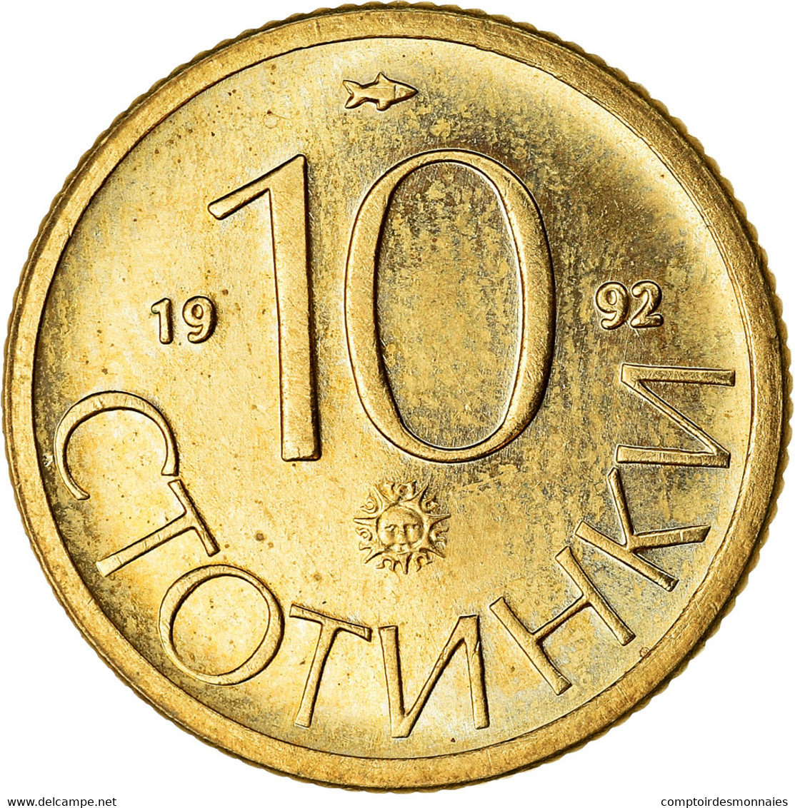 Monnaie, Bulgarie, 10 Stotinki, 1992, SUP+, Nickel-brass, KM:199 - Bulgarie