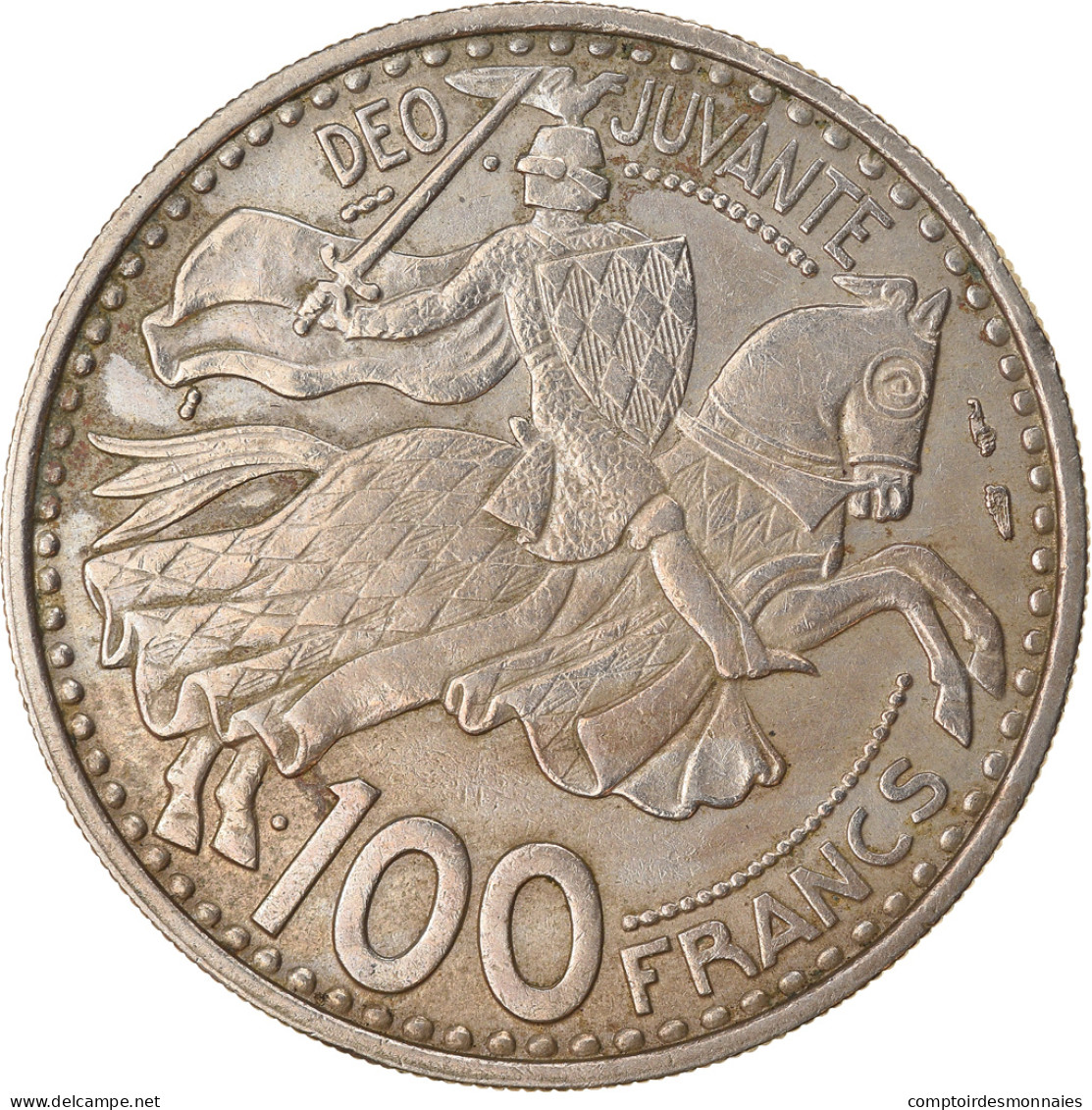 Monnaie, Monaco, Rainier III, 100 Francs, Cent, 1950, TTB, Copper-nickel - 1949-1956 Alte Francs